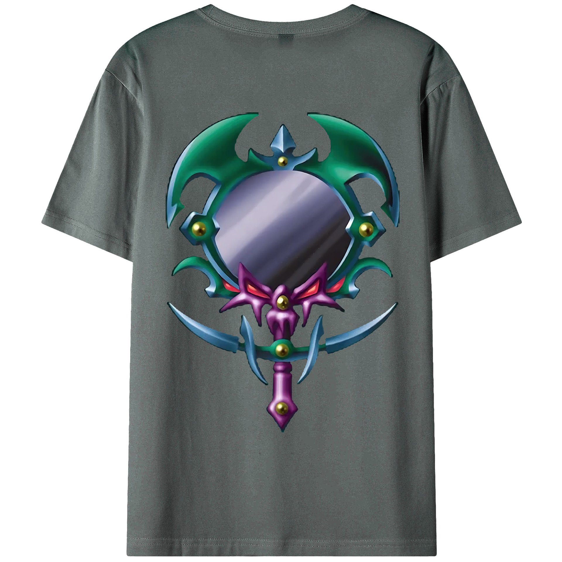 （画像用） 遊☆戯☆王 Yu-Gi-Oh! 綿100％ メンズ半袖Tシャツ（バックプリント） 通気性